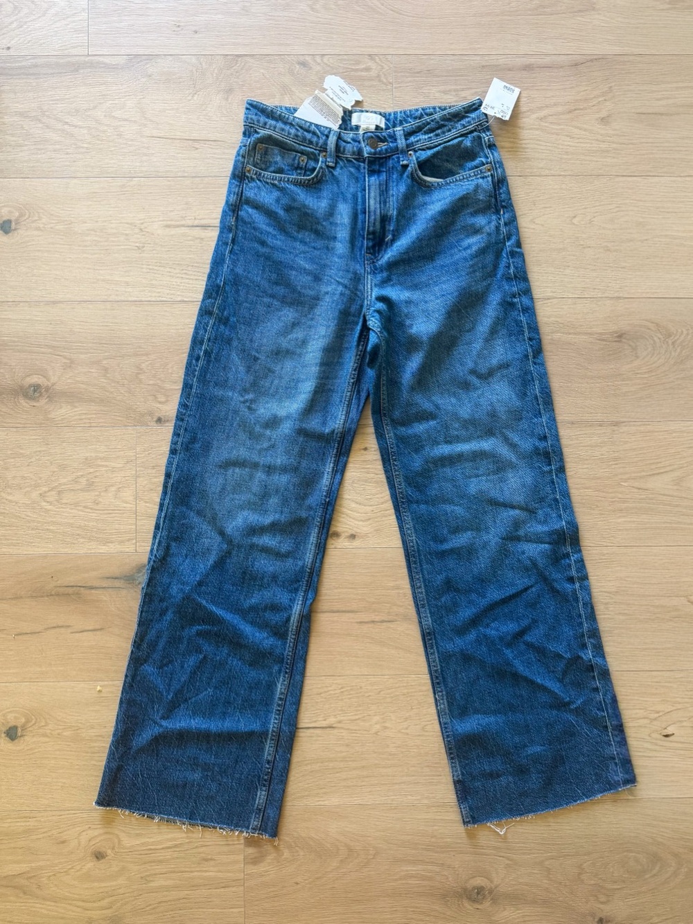 H&M Women's Straight-Leg Blue Denim Jeans